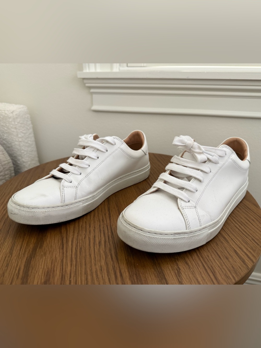 Margaux White Leather Sneakers – Size 39.5